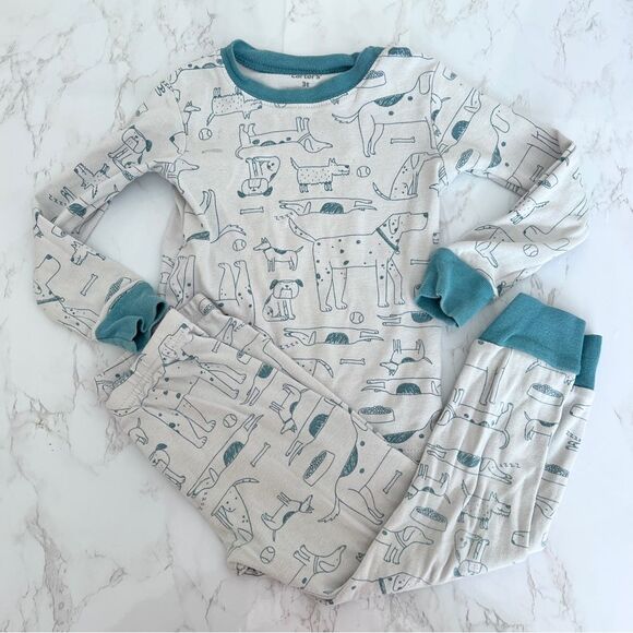 Carters Pajama Top and Bottom set of 2 Toddler 3T Pre-Owned - Picture 2 of 7